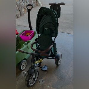 Green and Brown Bentley Tricycle Stroller